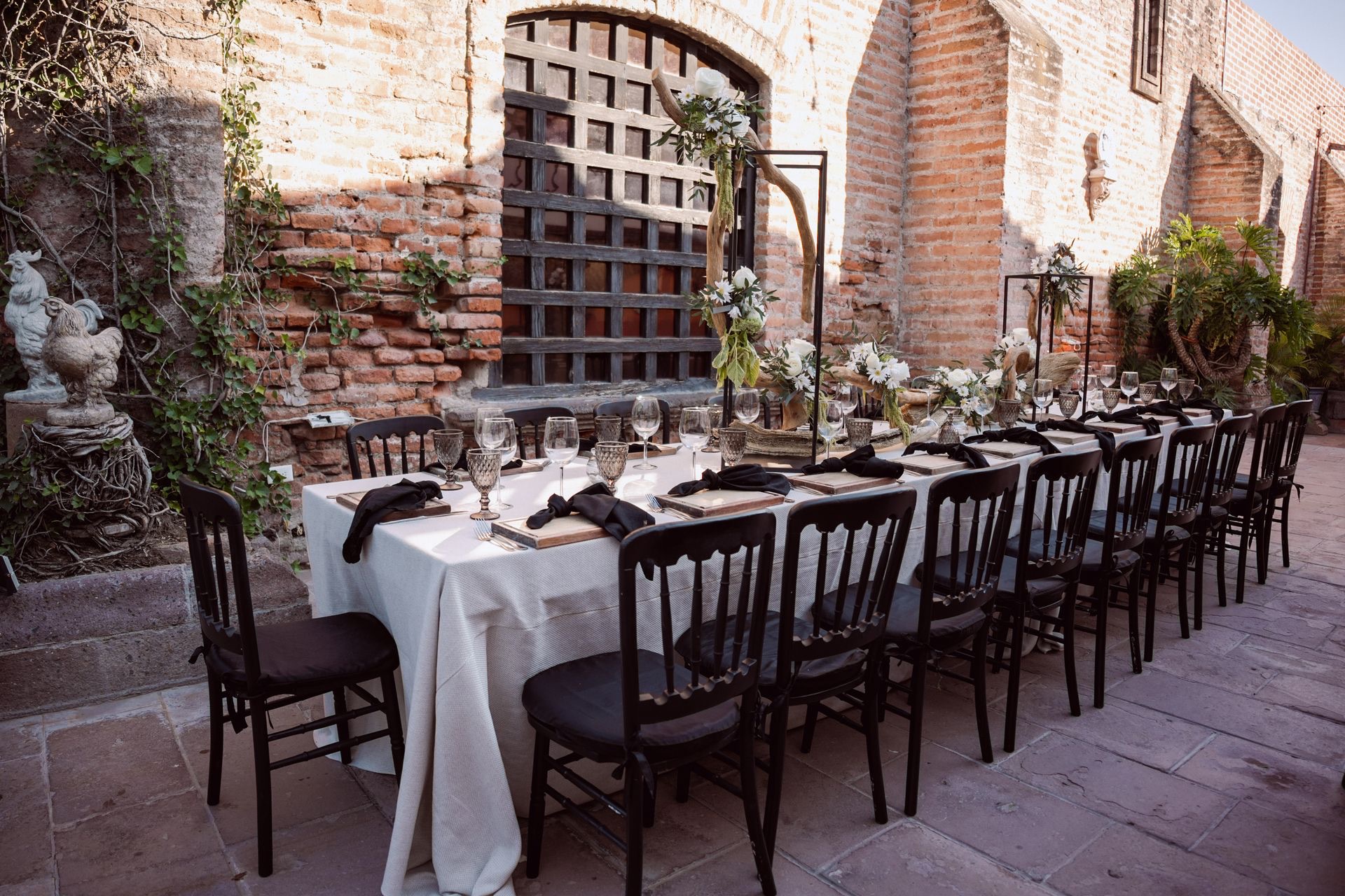 Banquet styled with chandeliers and round tables