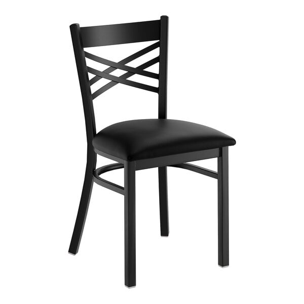 Black Cross-Back Chair for event rental