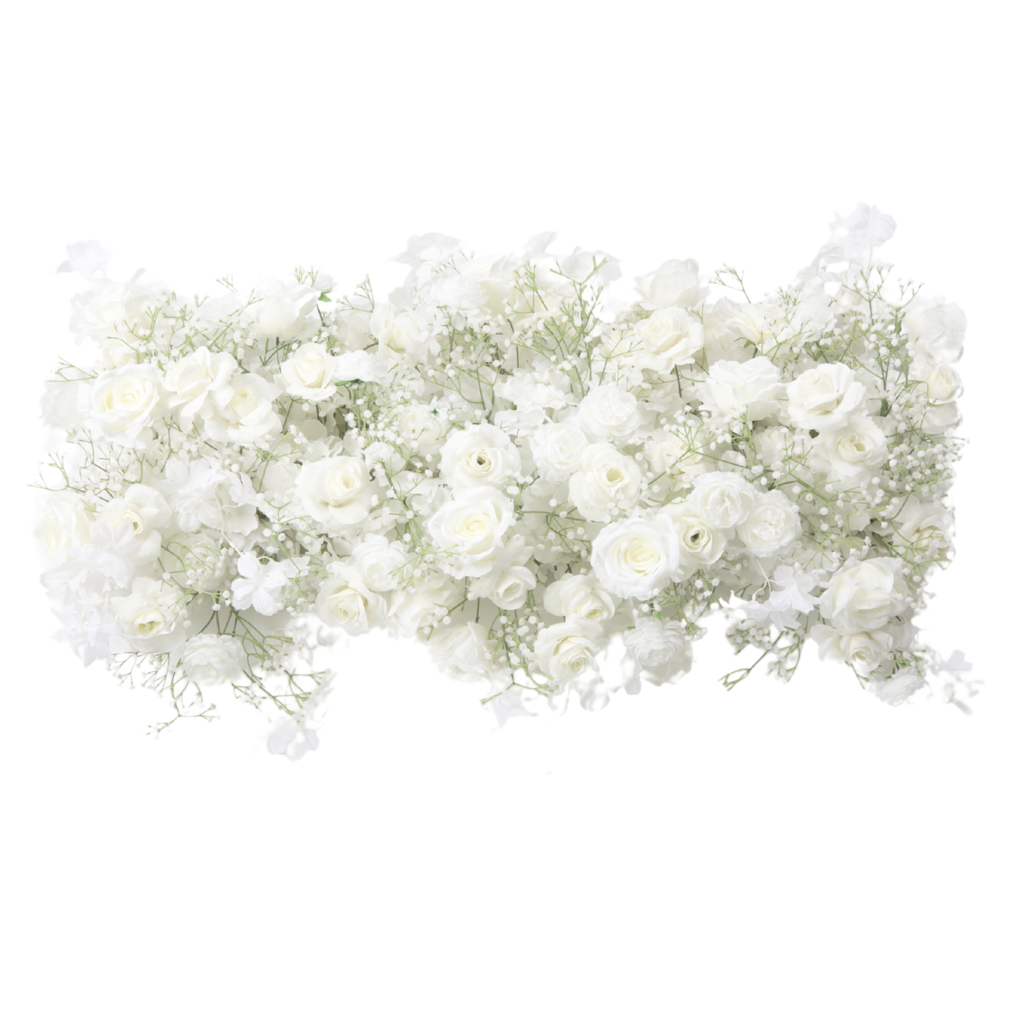 2 pcs/pk Premade Rose and Baby's Breath Flower Backdro for event rental