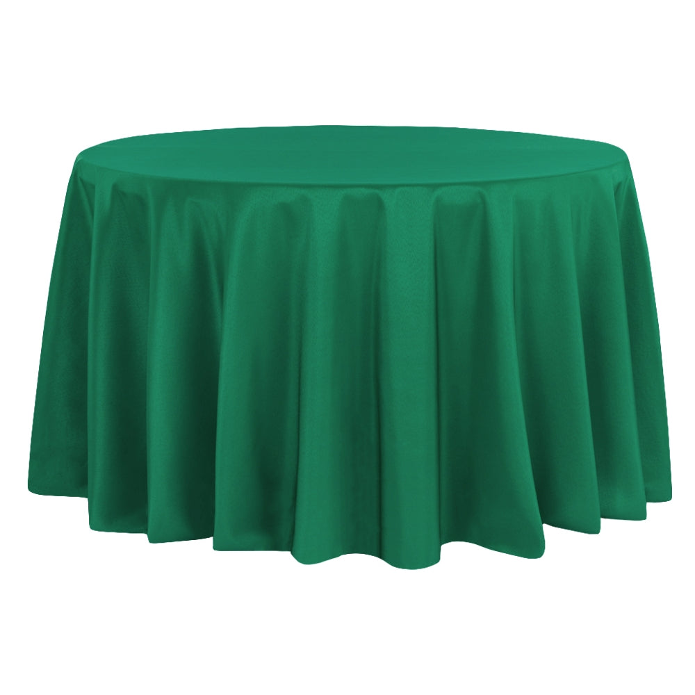 120" Round Tablecloth - Emerald Green for event rental